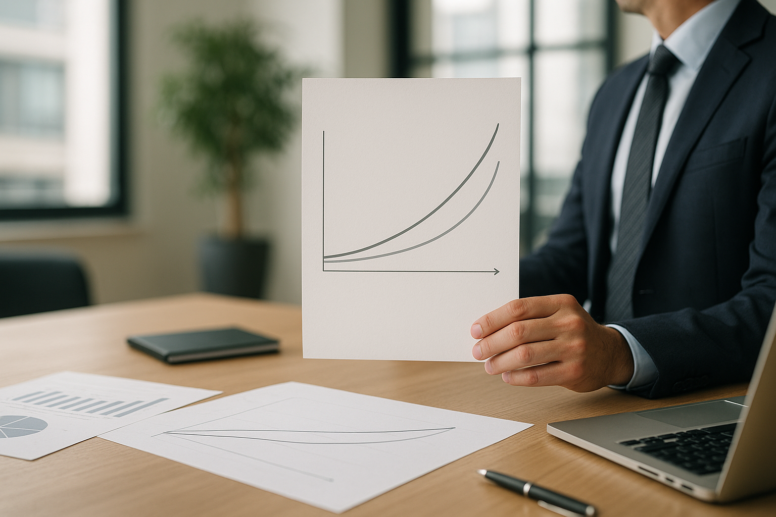 Confronto tra due curve di crescita composta su durate diverse per rappresentare il rendimento annualizzato