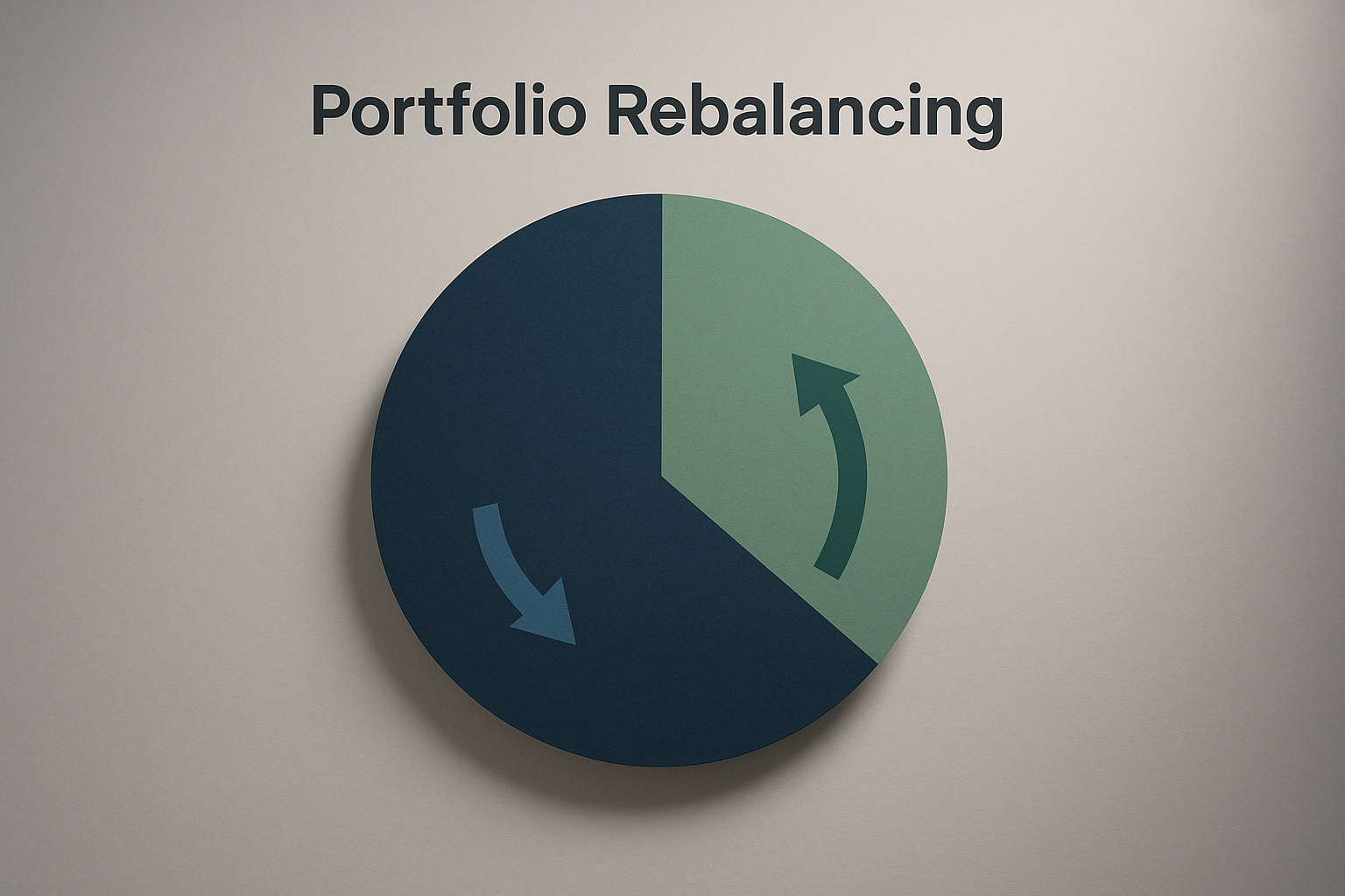 Schema concettuale di ribilanciamento del portafoglio tra azioni e obbligazioni per mantenere l’asset allocation