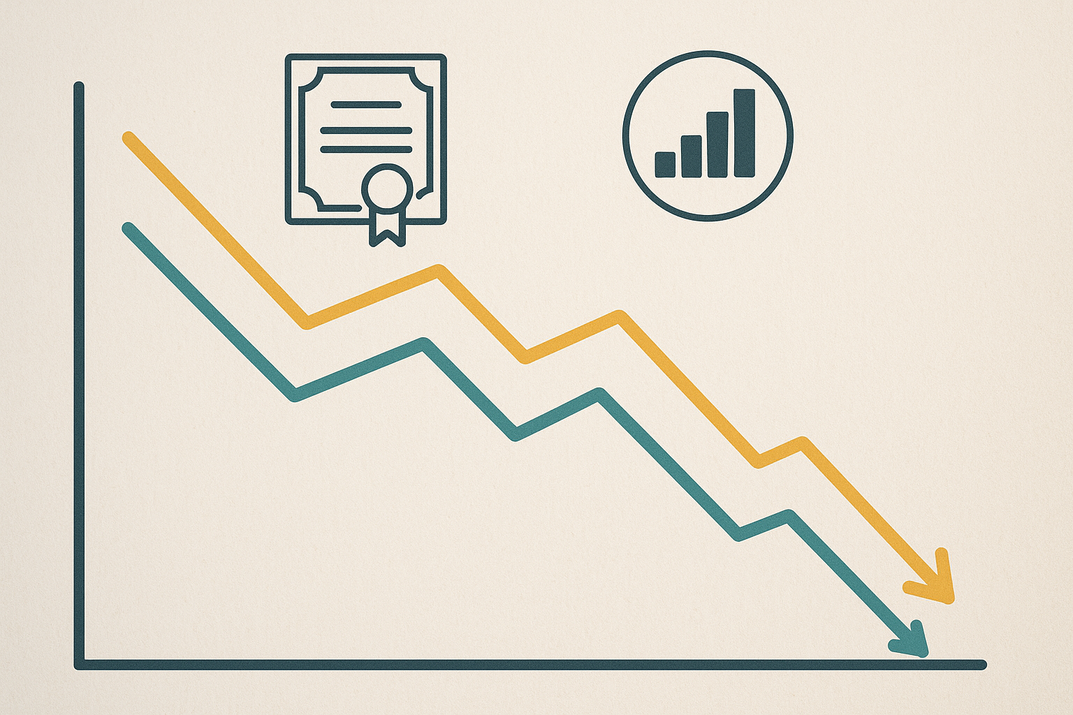 Andamento dei tassi in calo e impatto sui rendimenti di obbligazioni e azioni